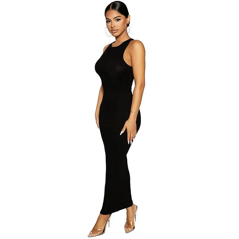 Basics | Womens Katarina Boat Neck Slim Fit Maxi Dress Basics Basics