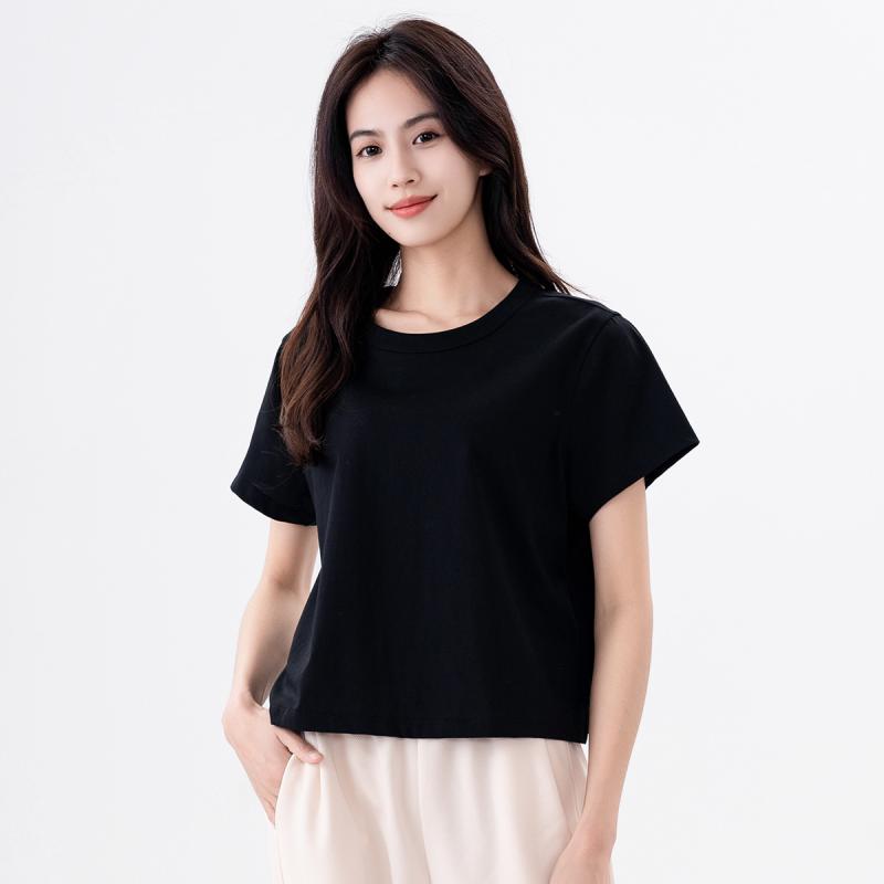 Basics | Womens Rue Split Shoulder Crew Neck T-Shirt Basics Basics