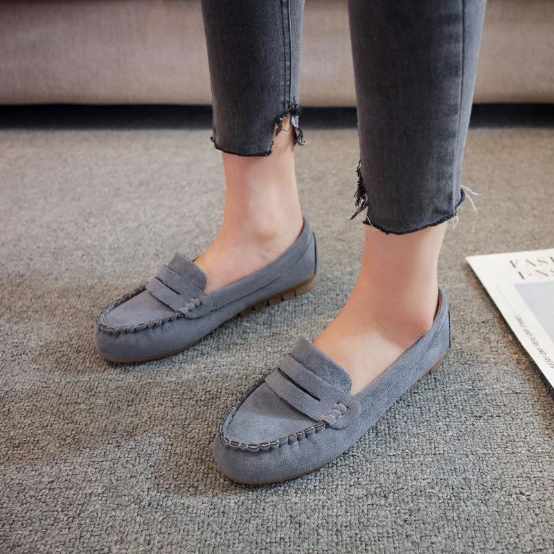 Flats | Womens Sapphire Suede Loafer Shoes Flats Denim Blue