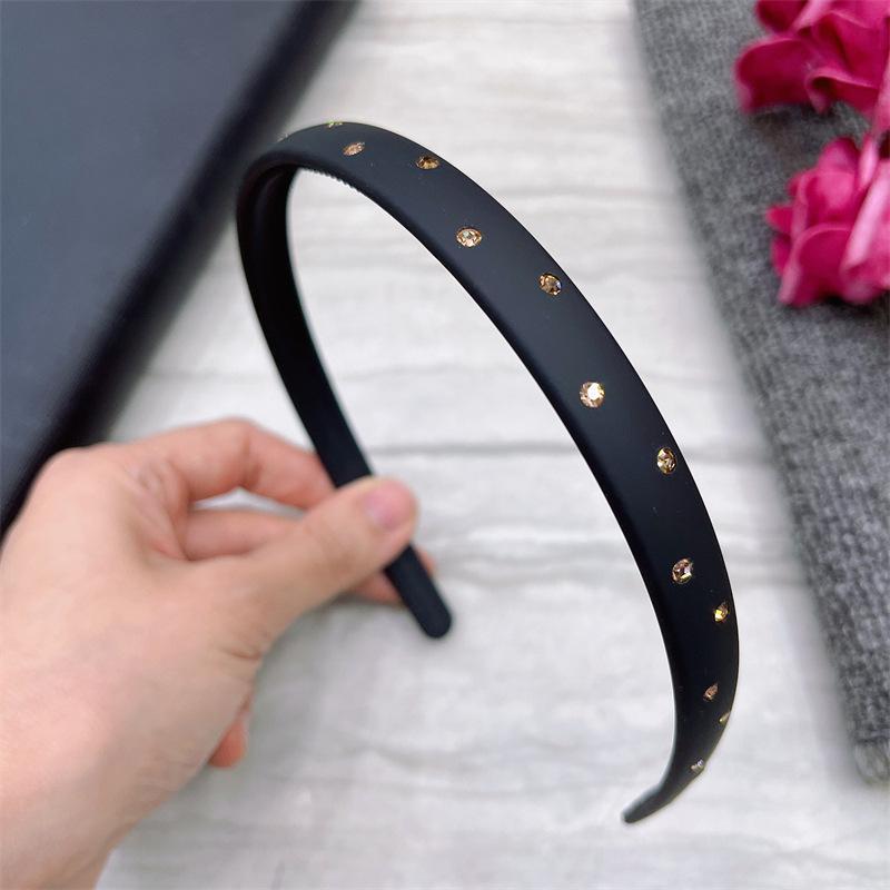 Hair Accessories | Womens Micah Leather Studded Skinny Headband Accessories BLACK