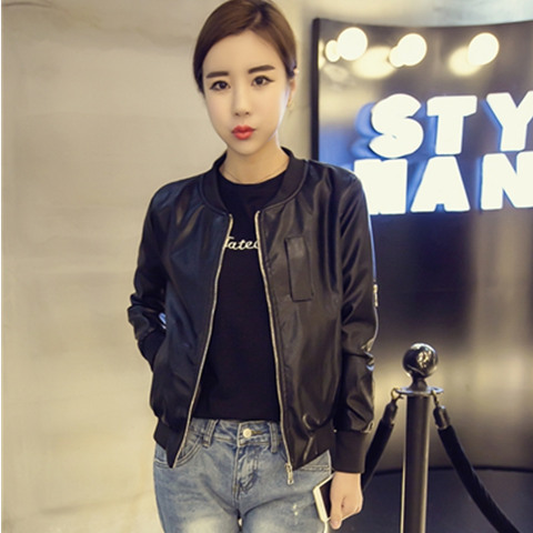 Jackets & Coats | Womens Orten Leather Bomber Jacket Clothing BLACK