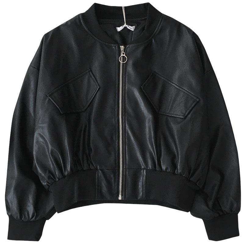 Jackets & Coats | Womens Sofi Drawstring Leather Bomber Jacket Clothing BLACK