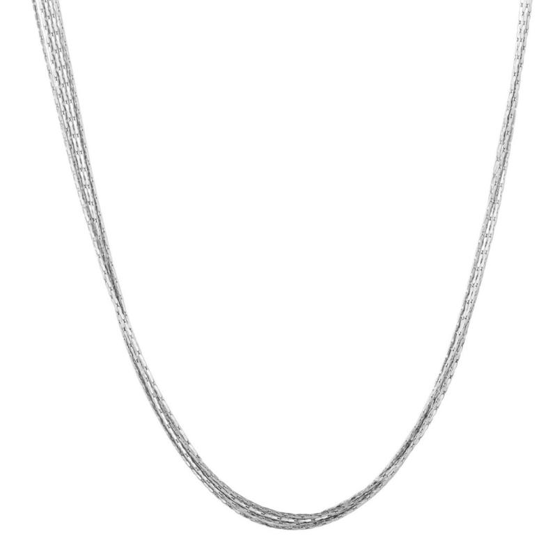 Jewelry | Womens Flat Silver Tone Snake Chain Necklace Accessories Jewelry