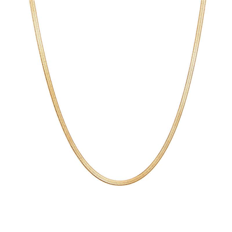 Jewelry | Womens Flat Snake Gold-Tone Necklace Accessories Jewelry