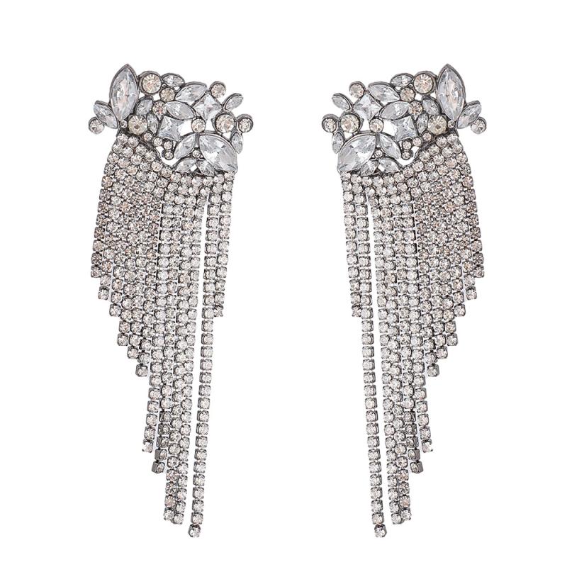 Jewelry | Womens Viola Large Chain Fringed Earrings Accessories Jewelry