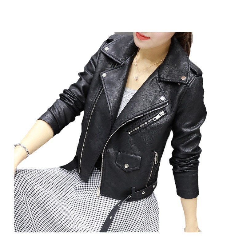 Leather Jackets | Womens Billie Leather Oversized Biker Jacket Clothing BLACK