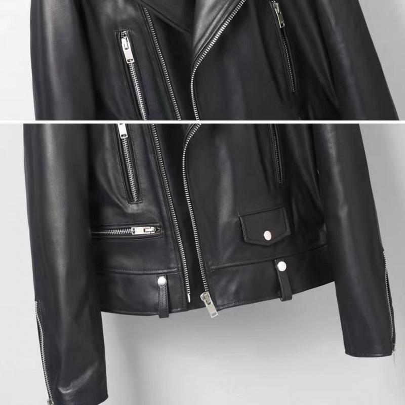 Leather Jackets | Womens Billie Relaxed Fit Leather Biker Jacket Clothing BLACK