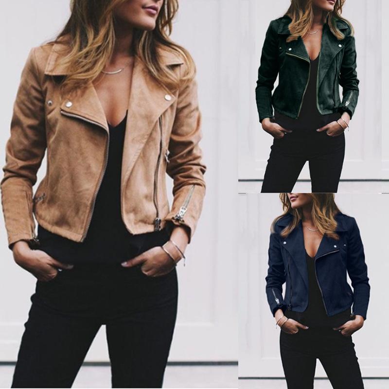 Leather Jackets | Womens Dalby Slim Fit Cropped Suede Biker Jacket Clothing Jackets & Coats