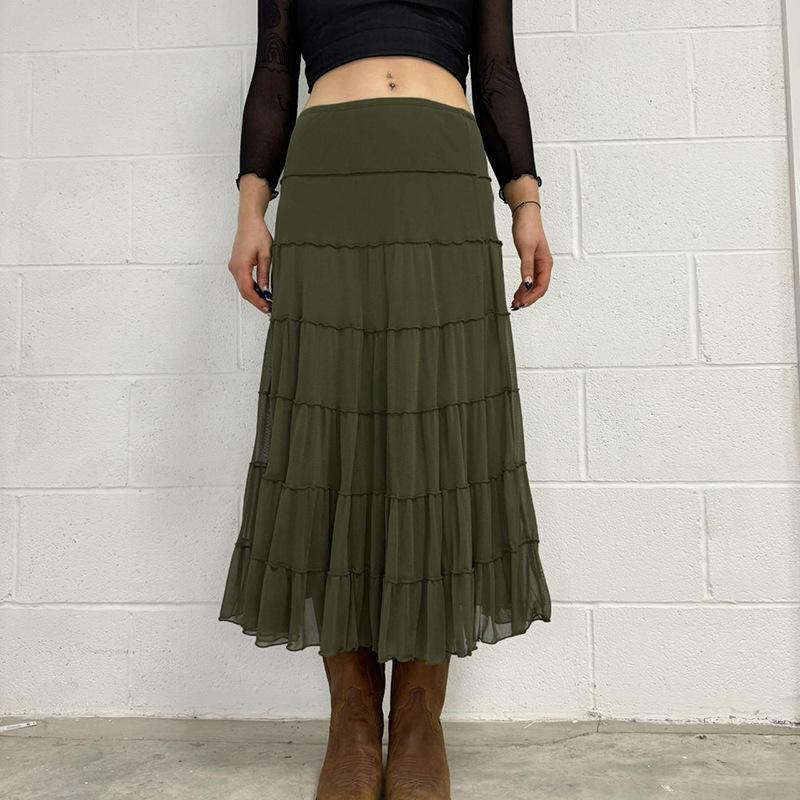 Skirts & Shorts | Womens Eva Elasticated Waist Tiered Maxi Skirt Clothing BLACK