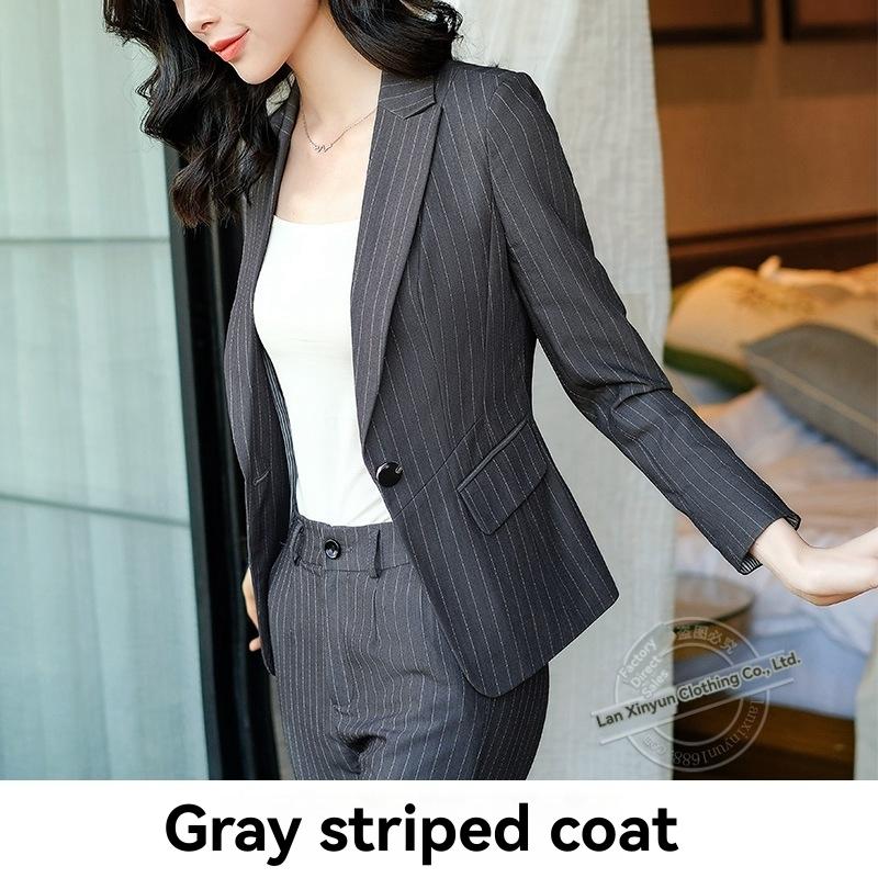 Suits & Tailoring | Womens Averie Pinstriped Relaxed Fit Blazer Clothing Grey