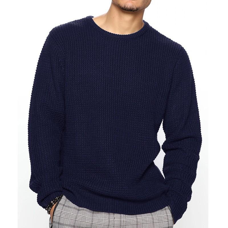 Sweaters | Mens Aspen Waffle Texture Crew Neck Sweater Clothing Carter Grey