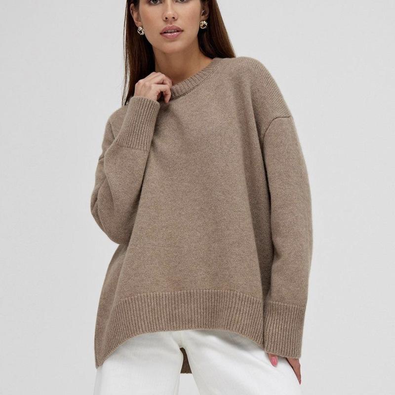 Sweaters | Womens Rebel Brushed Cashmere Crew Neck Sweater Clothing Grey Marl