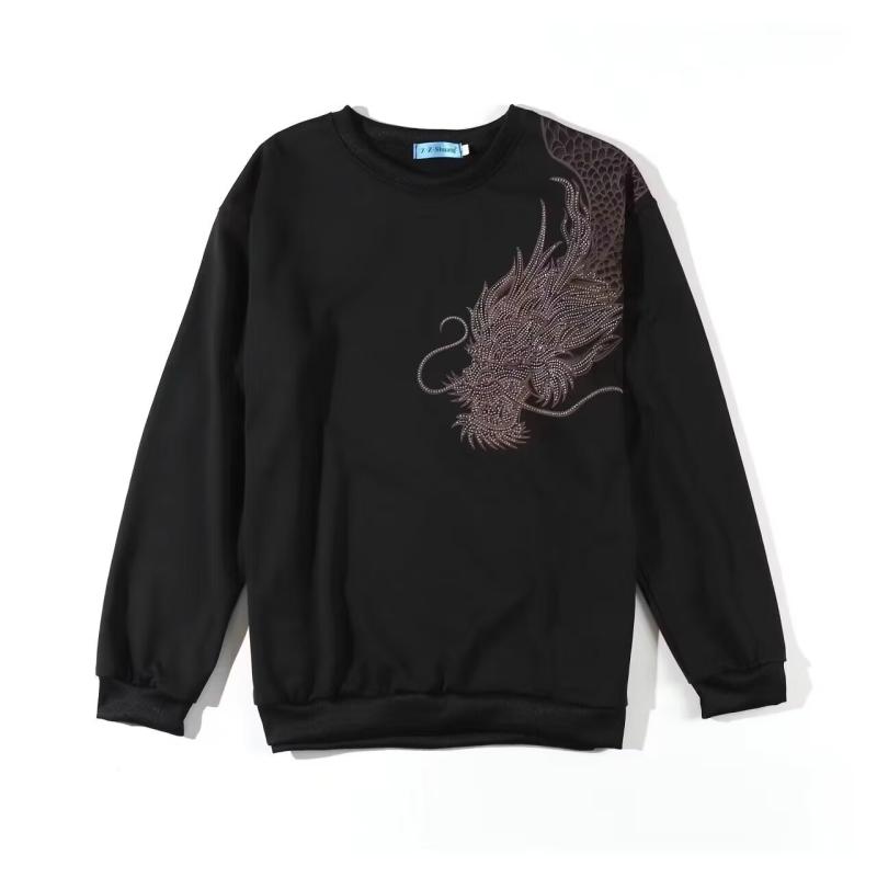 Sweatshirts & Hoodies | Womens Dragon Embellished Separo Sweatshirt Clothing BLACK