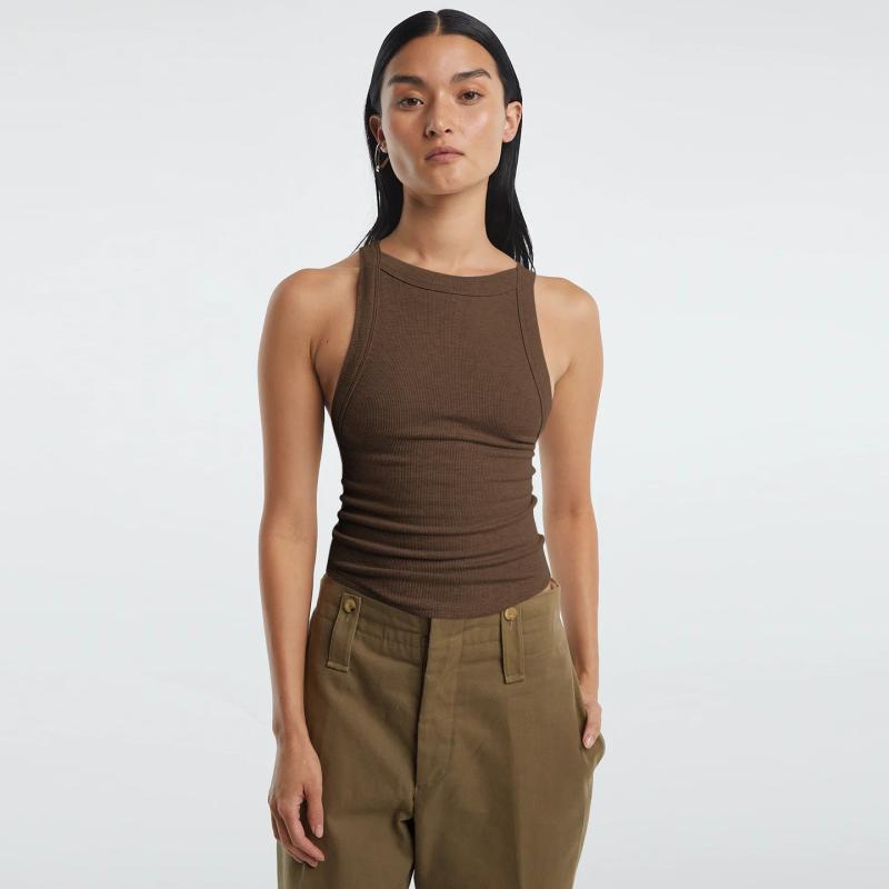 T-Shirts | Womens Rina Crew Neck Sleeveless Tank Top Basics Basics