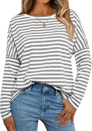 T-Shirts | Womens Rita Oversized Stripe T-Shirt Basics Basics