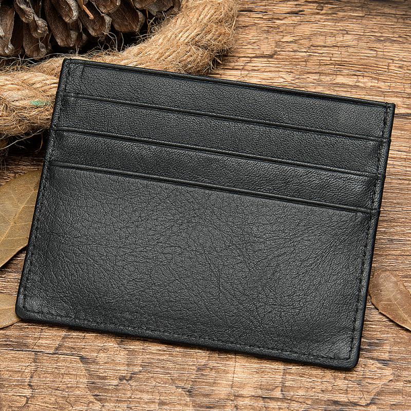 Wallets & Cardholders | Mens Dove Leather Cardholder Wallet Accessories BLACK