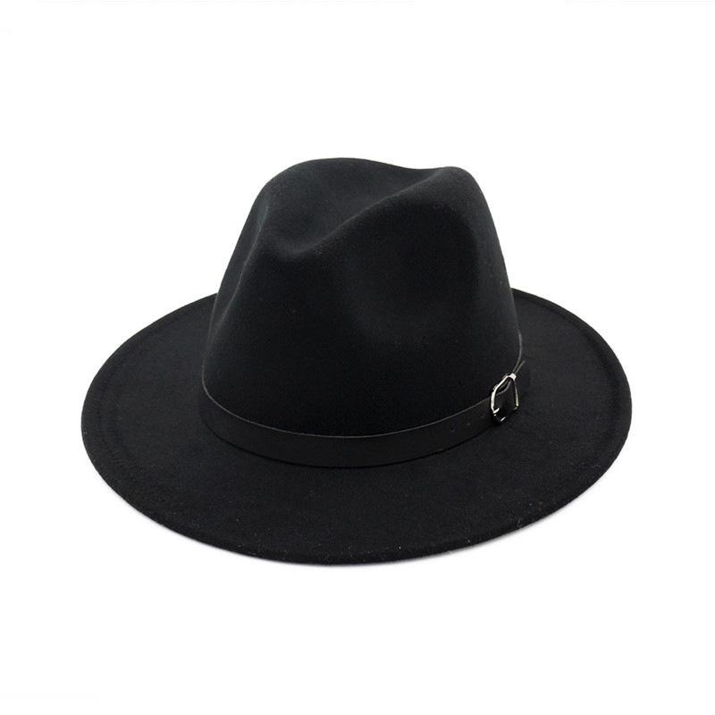 Hats | Womens Addison Wool Buckle Fedora Hat Accessories BLACK