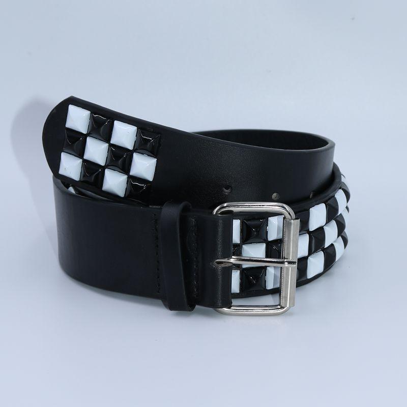 Leather Belts | Womens Stevie Leather Studded Waist Belt Accessories ANTQ NICKEL