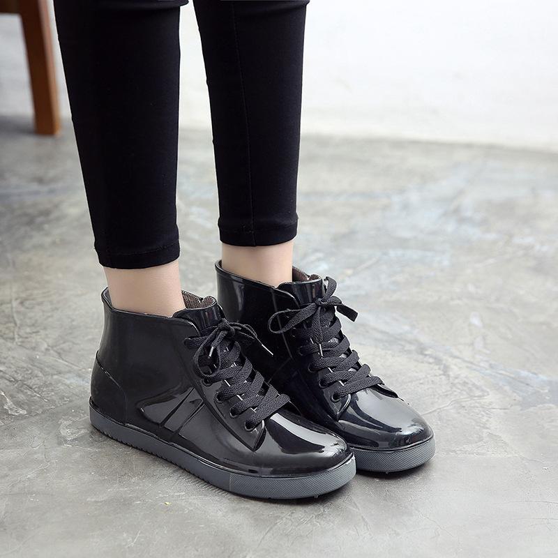 Sneakers | Womens Tana Leather High Top Sneakers Shoes BLACK